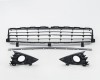 RN Scenic 06->09 bumper grille lower set with silver moulding