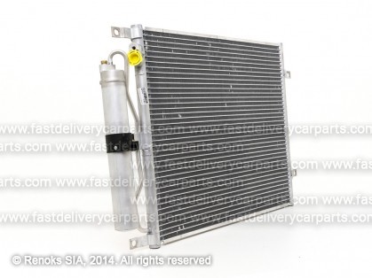 NS Micra 03->10 condenser 495X393X16 with receiver dryer 1.5D