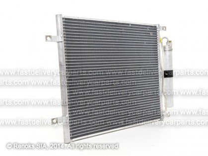 NS Micra 03->10 condenser 495X393X16 with receiver dryer 1.5D