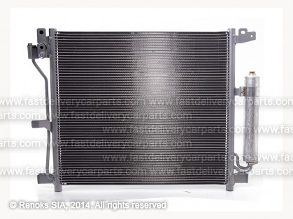 NS Juke 10->14 condenser 490X410X16 with receiver dryer 1.5D