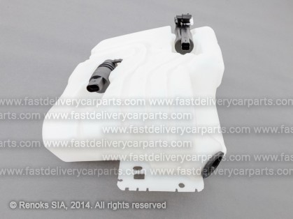 NS Qashqai 07->10 washer tank for model with headlamp washers with pump and filler neck