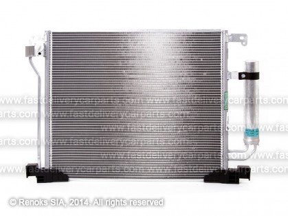 NS Juke 14->19 condenser 490X415X12 with receiver dryer 1.2/1.6/1.5D SRLine