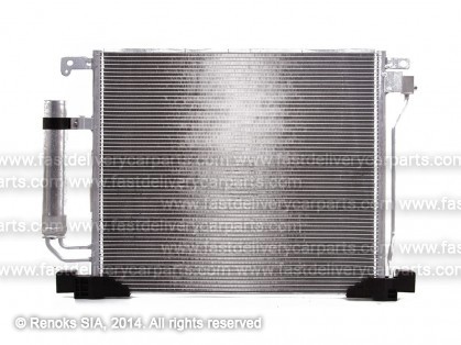 NS Juke 14->19 condenser 490X415X12 with receiver dryer 1.2/1.6/1.5D SRLine