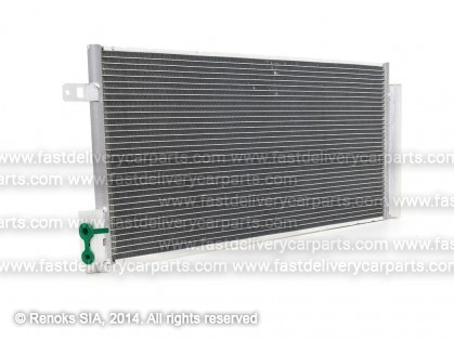 FT Doblo 10->14 condenser 670X315X16 with integrated receiver dryer 1.3/1.6/2.0 DENSO