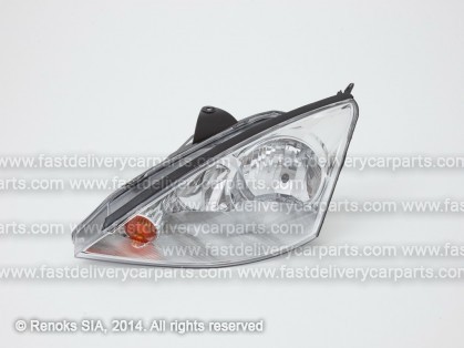 FD Focus 98->04 head lamp L H1/H7 01->04 silver rim electrical DJ AUTO