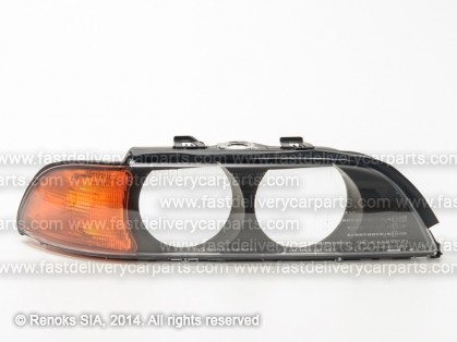 BMW 5 E39 96->00 head lamp glass R yellow corner lamp with inner glass DEPO