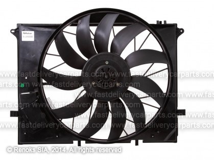 MB S W220 98->02 cooling fun with shroud 530mm 850W 4pin with control module SRLine