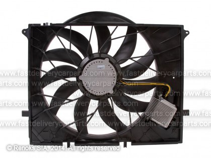 MB S W220 98->02 cooling fun with shroud 530mm 850W 4pin with control module SRLine