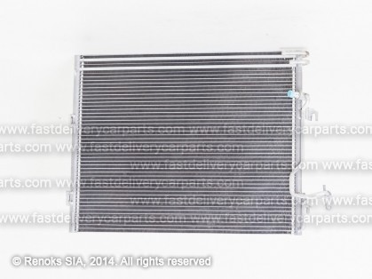 MB S W221 05->09 condenser 620X480X16 with integral oil cooler 3.0/3.5/4.7/5.4/5.5/6.0/6.2