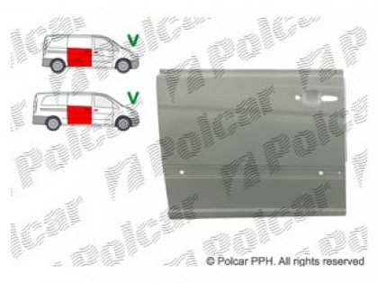 MB Vito 03->10 bīdāmo durvju remontdaļa apakšas ar moldinga caurumiem R līdz stiklam L=1195