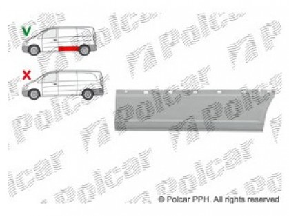 MB Vito 03->10 remontdaļa sānam L H=370MM, L=1360MM