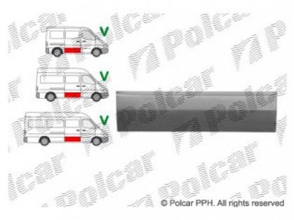 MB Sprinter 95->00 remontdaļa sānu durvju apakšas 310mm