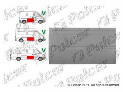 MB Sprinter 95->00 remontdaļa sānu durvju apakšas 660mm