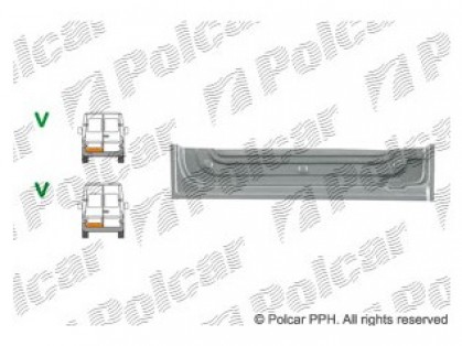 MB Sprinter 95->00 rear door part inner L h-180mm