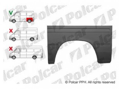 MB Sprinter 95->00 spārns aizmugures L 1195mm/737mm