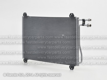 MB Sprinter 95->00 condenser 670X380X16 without dryer 2.3/2.1D/2.3D/2.7D/2.9D