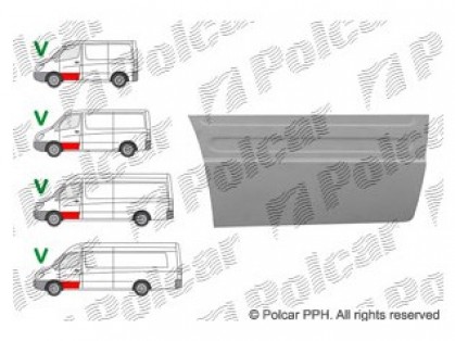 MB Sprinter 06->13 remontdaļa priekšas durvju L apakša 39cm