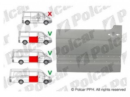 MB Sprinter 06->13 side door part up to window