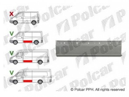 MB Sprinter 06->13 remontdaļa sānam R apakšas daļa 40cm L=1520