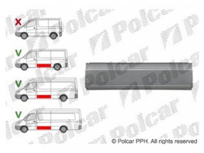 MB Sprinter 06->13 side plate L lower part 40cm L=1520