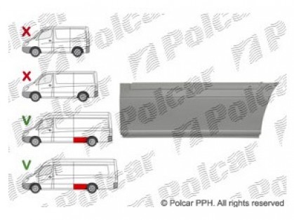 MB Sprinter 06->13 remontdaļa sānam L apakšas daļa pirms riteņa 4300/4700