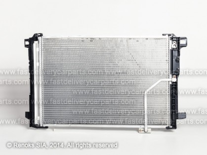 MB C W204 07->11 condenser 645X435X16 with integrated receiver dryer 1.6/1.8/2.5/3.0/3.5/2.1D/3.0D SRLine