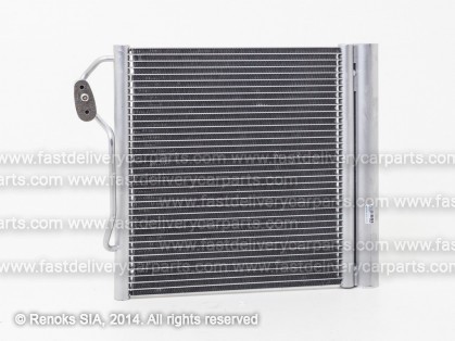 SMART Fortwo 98->06 condenser 375X376X20 with integrated receiver dryer 0.6/0.7/0.8D SRLine