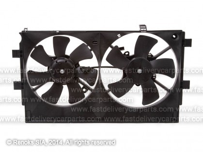 MT Lancer 07->17 cooling fan 2 with shroud 340/320mm 4pin+2pin