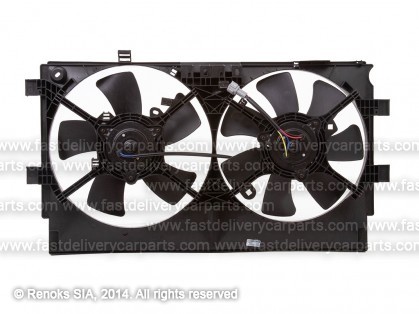 MT Lancer 07->17 cooling fan 2 with shroud 340/320mm 4pin+2pin