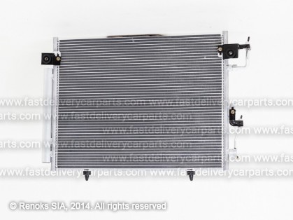 MT Pajero 06-> condenser 662X500X18 with integrated receiver dryer 3.0/3.8/3.2D