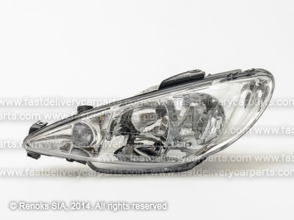 PG 206 98->09 head lamp L H7/H7 electrical 03->05 DEPO