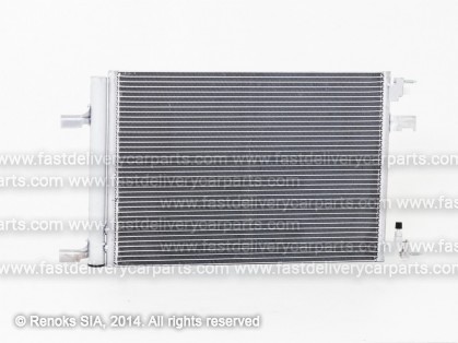 OP Astra 09->15 condenser 570X390X16 with integrated receiver dryer 1.4/1.6/1.3D/1.7D SRLine