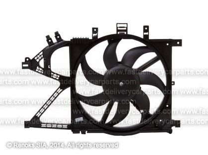 OP Corsa 00->06 cooling fun with shroud 390mm 200W 2pin without pre-resistor SRLine