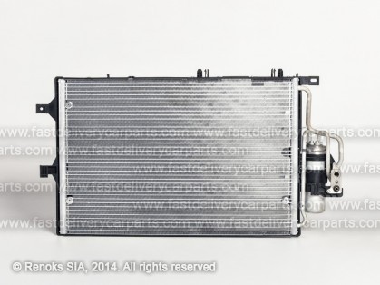 OP Corsa 00->06 condenser 590X380X16 with receiver dryer 1.7D/1.7D OEM/OES