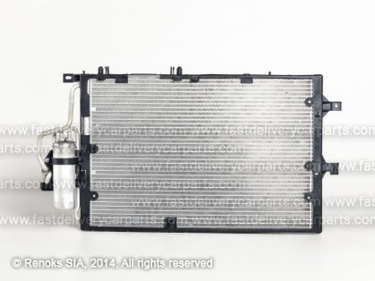 OP Corsa 00->06 condenser 590X380X16 with receiver dryer 1.7D/1.7D OEM/OES