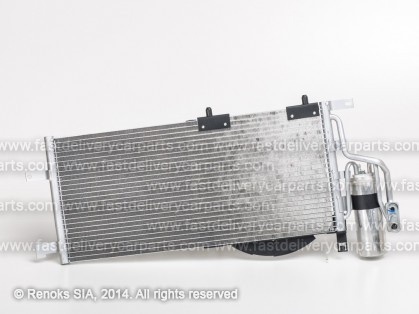 OP Corsa 00->06 condenser 595X265X16 with receiver dryer 1.3D/1.7D SRLine