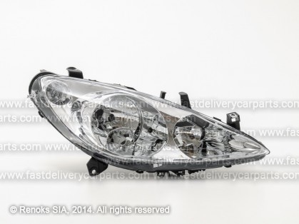 PG 307 01->05 head lamp R H1/H1/H7 electrical with motor type VALEO DEPO