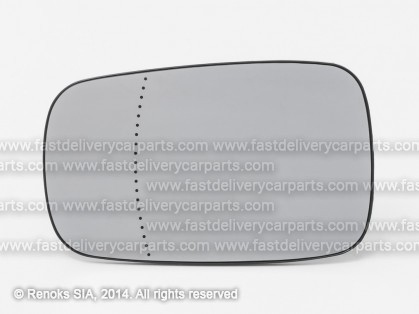 RN Megane 02->05 mirror glass with holder L=R for mirror with cable adjustment aspherical