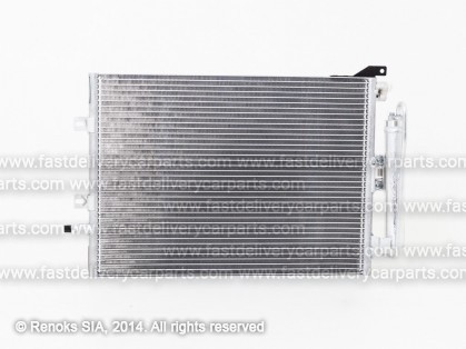 RN Clio 05->09 condenser 545X380X16 with receiver dryer 1.2/1.4/1.6/2.0/1.5D SRLine