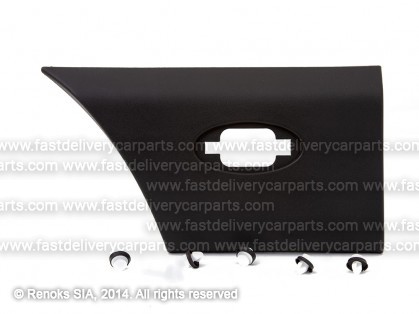 RN Master 10->20 fender moulding rear L behind wheel black with contour lamp hole 340MM