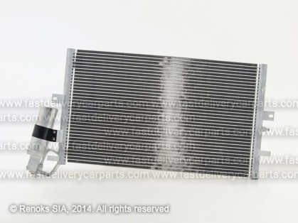 SAAB 95 97->05 condenser 640X360X22 with receiver dryer 2.0/2.3/1.9D/2.2D/3.0D