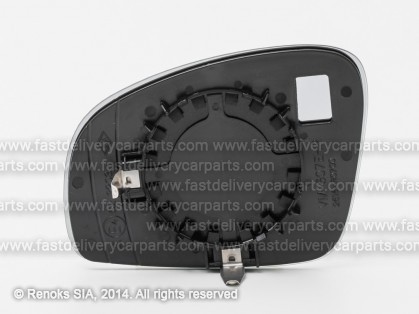 SK Fabia 07->10 mirror glass with holder R convex VIEW MAX