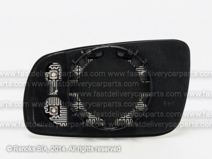 SE Cordoba 99->02 mirror glass with holder R heated convex large same VW Golf 98->03