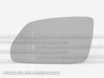 VW Polo 05->09 mirror glass L aspherical with adhesive tape TW