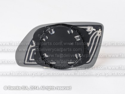 VW Polo 05->09 mirror glass with holder R heated convex TW