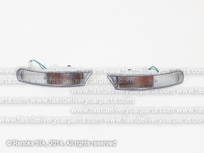 SB Impreza 93->96 bumper lamp convex whiteset E DEPO