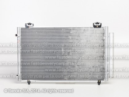 TT Corolla 04->06 condenser 640X395X15 with integrated receiver dryer 1.4/1.6/1.8/1.4D-4D/2.0D-4D