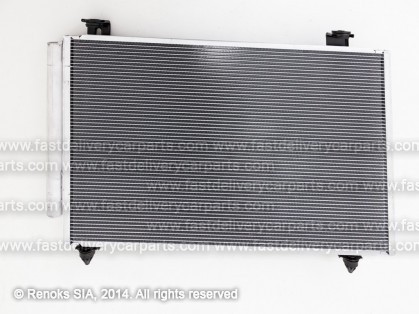 TT Avensis 03->06 condenser 630X390X16 with integrated receiver dryer 2.0D-4D KOYO