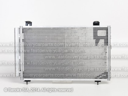 TT Avensis 03->06 condenser 635X385X16 with integrated receiver dryer 2.0D-4D