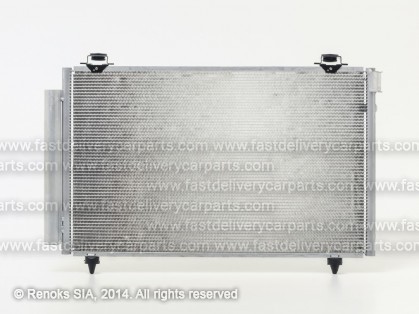 TT Corolla Verso 04->09 condenser 645X390X16 with integrated receiver dryer 1.6/1.8/2.0D-4D